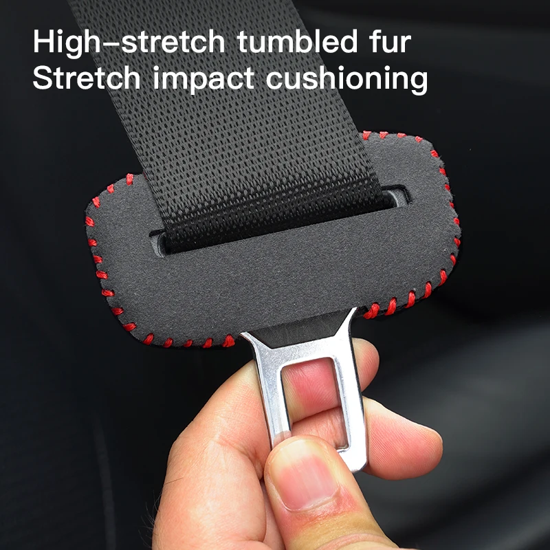 Car Leather Safety Belt Buckle Plug Protective Covers For Jeep JL Gladiator XJ Grand Cherokee Patriot Compass Willys Wrangler Re