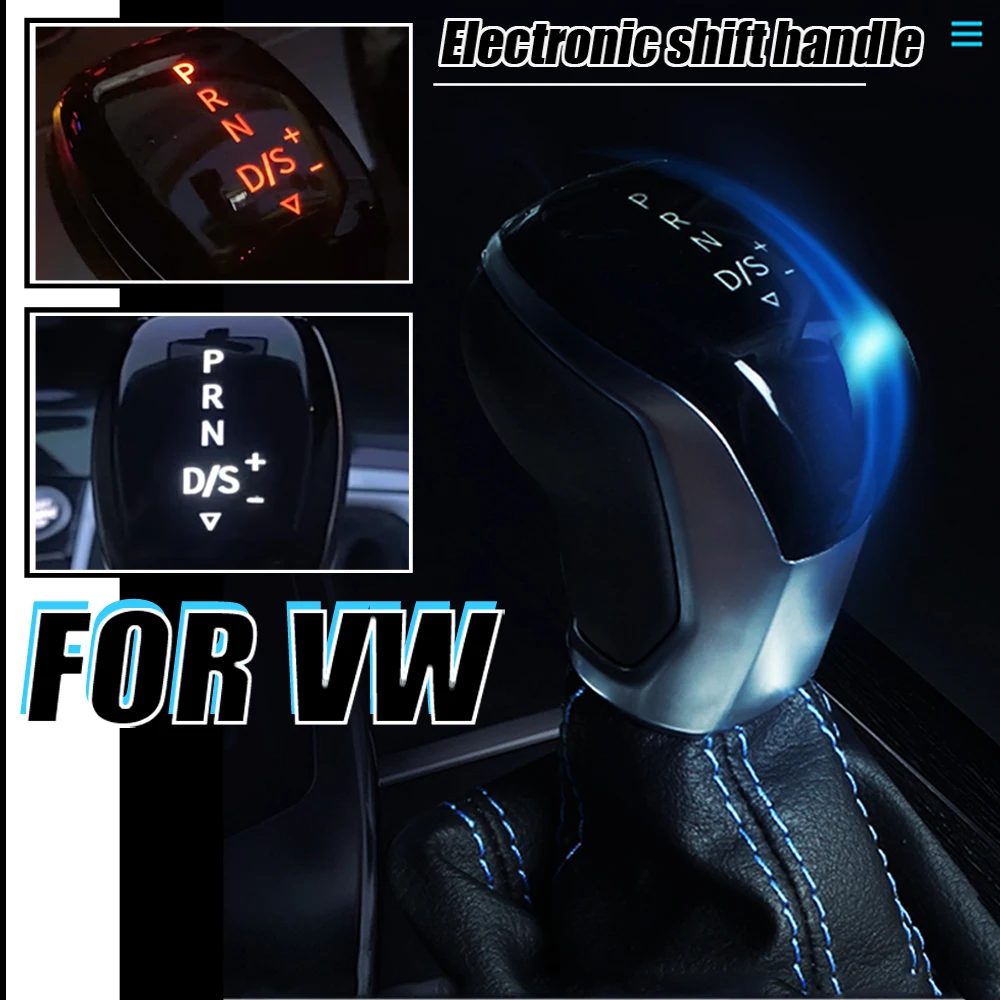 Electronic LED light Gear Shift Knob Lever Shifter HeadBall For VW golf mk6 mk7 passat B7 B8 tiguan MK2 Touran CC Sokda Scirocco