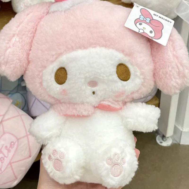 Sanurgente My Melody Cinnamoroll Peluche, Jouet de dessin animé mignon, Compagnon de fille, Oreiller de canapé, Ornements de chambre, Cadeaux de vacances