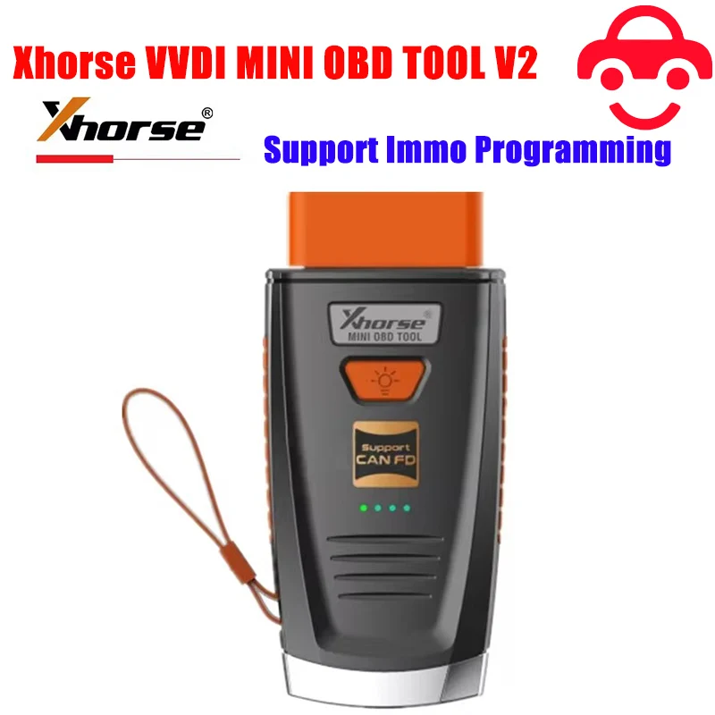 

Xhorse Mini OBD Tool V2 XDMO20 Newly Supports CANFD Protocol / LED light / 8A IMMO Box All Key Lost pk xhorse vvdi mini obd tool