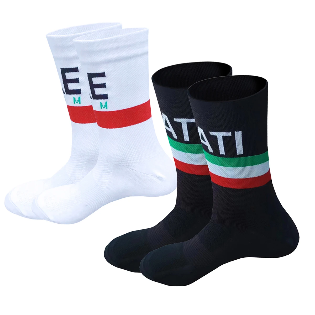 2025 ITALIA Cycling Socks Men Women UAE Team Breathable Quick Dry Outdoor Running Football Sporting Socks