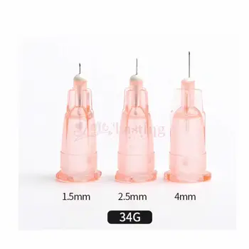 100 ks/krabice 34 g 1,5 mm 2,5 mm 4 mm 8 mm tetovací jehly transparentní injekční stříkačka bezbolestná jehla malé zuby irigátor část 10 nejlepší prodej Dr. Pen M8 - №8