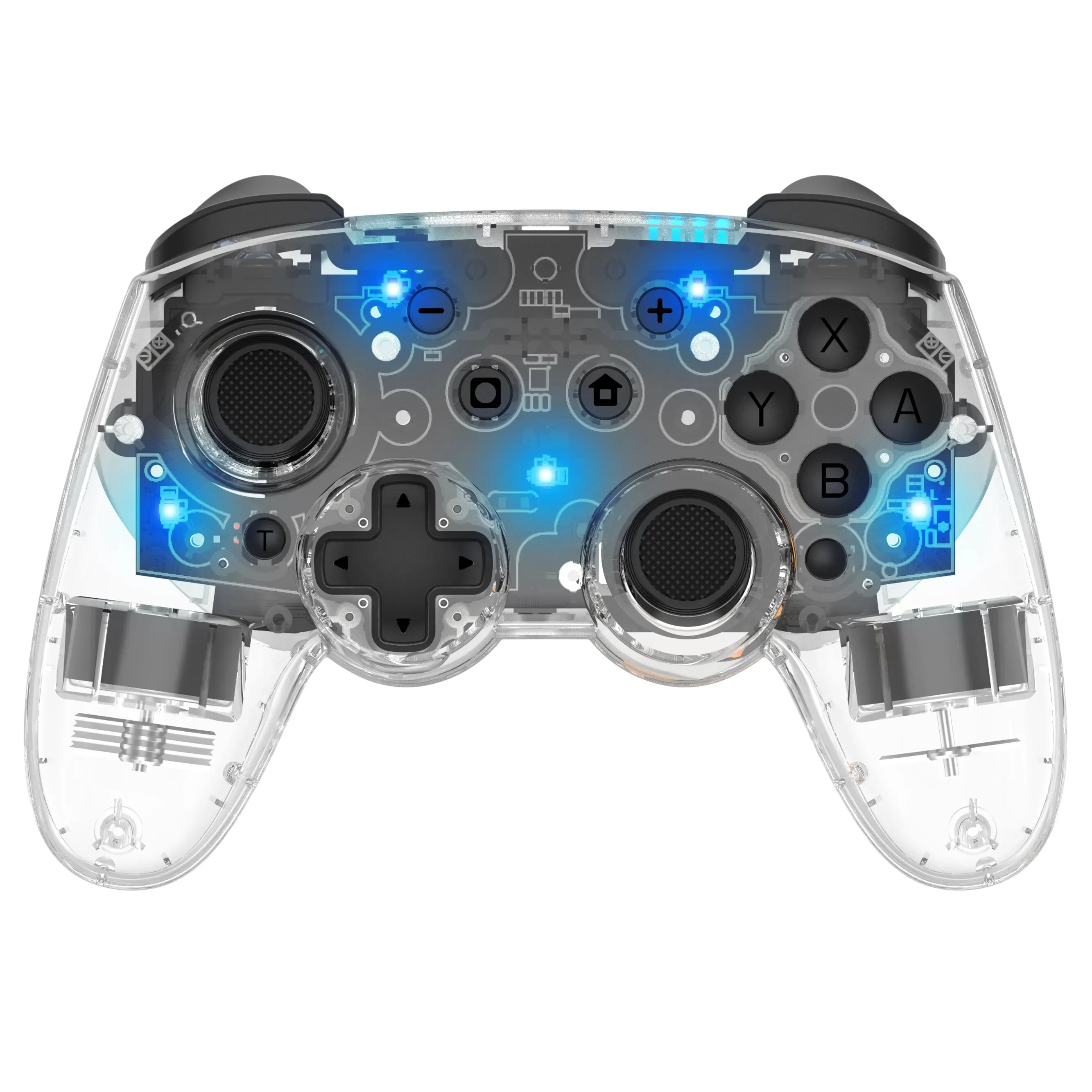 

Wireless Controller for Switch/PC/Android/IOS With Turbo ,LED Light,Vibration Motion, Gyro, Transparent KS35