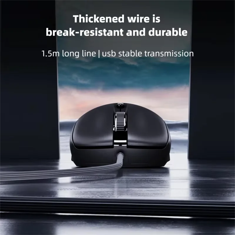 INPHIC B5 USB Wired Office Mouse Ergonomic Optical 4‑Button 3‑Level DPI Comfort Mice for Laptop Desktop PC Business Home Work Co