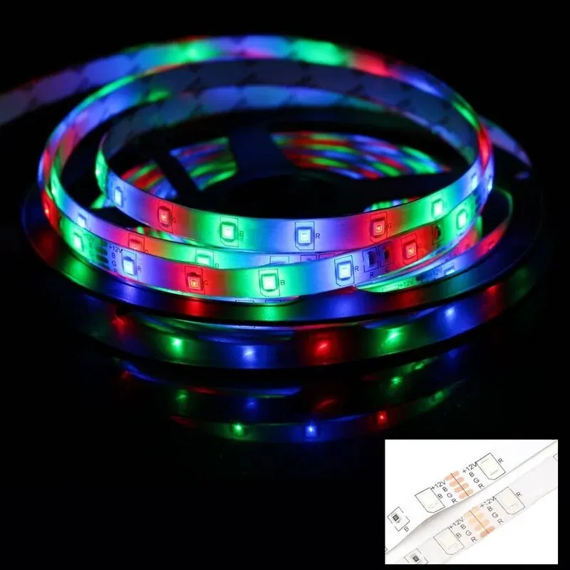 DC 12 V Volt LED Strip Light 2835 Waterproof Strip 5M 60LED/M RGB Warm White Strip Tape Lamp Diode Flexible TV Backlight