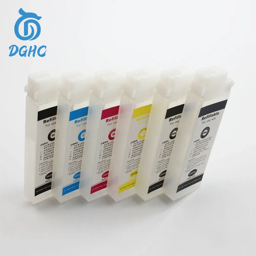 

260ML/PC Refillable Ink Cartridge Without PFI-102 Chip For Canon IPF650 IPF655 IPF750 IPF755 IPF760 IPF765 Printer