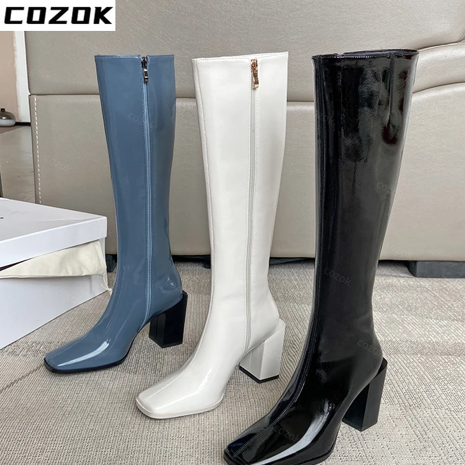 High Heels Boots Women Knee High Boots  Shoes Long Boots Platform Shoes 2022 New Fashion Designer Goth Ladies Shoes Rain Boots