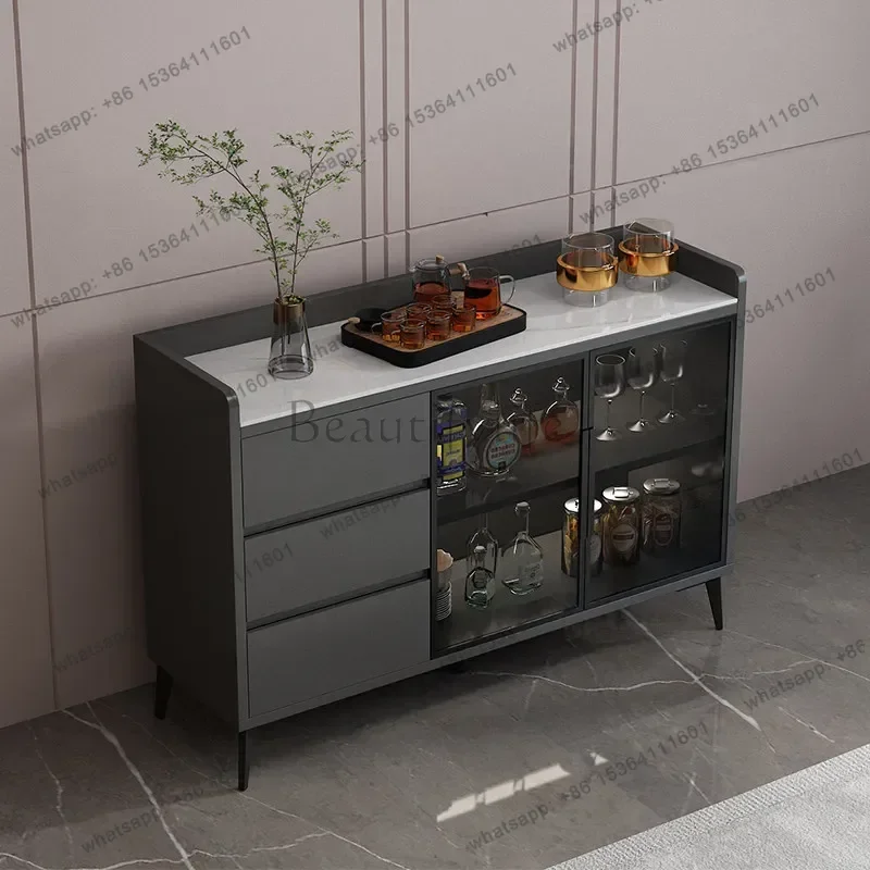 LJY Drinks Glass Living Room Cabinets Display Gray Storage Living Room Cabinets Bedroom Sideboard Woonkamerkasten Furniture For