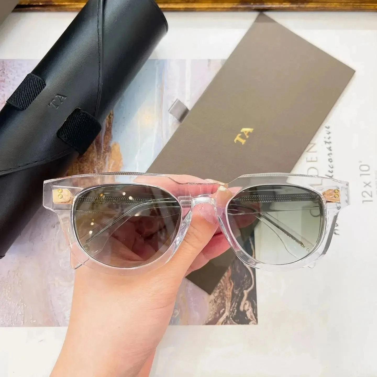 

Оригинальные модные винтажные мужские солнцезащитные очки для LIANGCHENDIT DT DTS726, ацетатная оправа, деловые роскошные дизайнерские женские очки для пар