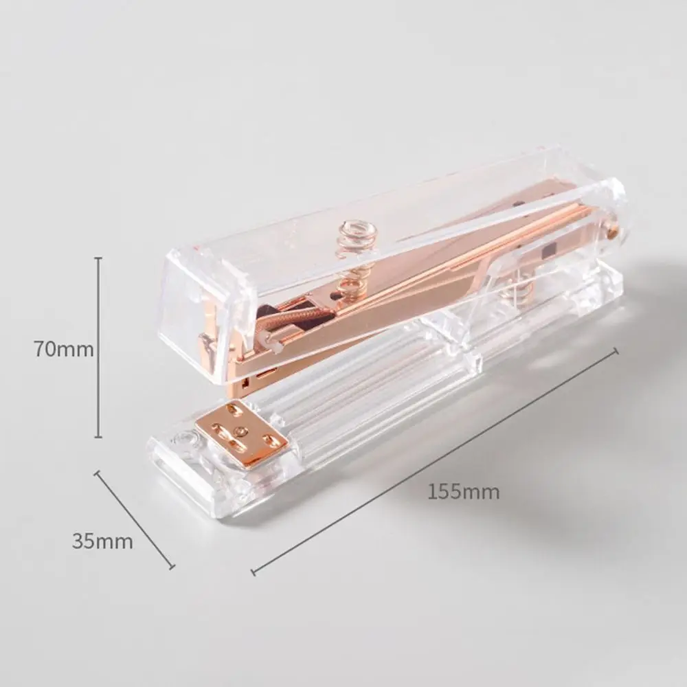 Manual Transparent Stapler Bookbinding Tool Lightweight Paper Stapler Portable Simple Book Binding Machines