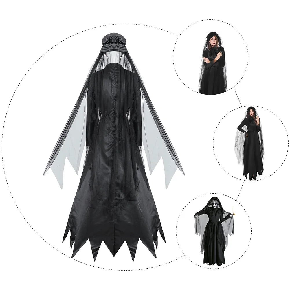 

Black Long Witch Hat Halloween Masquerade Costume Cosplay Women Halloween Costume Polyester Fiber Durability Party
