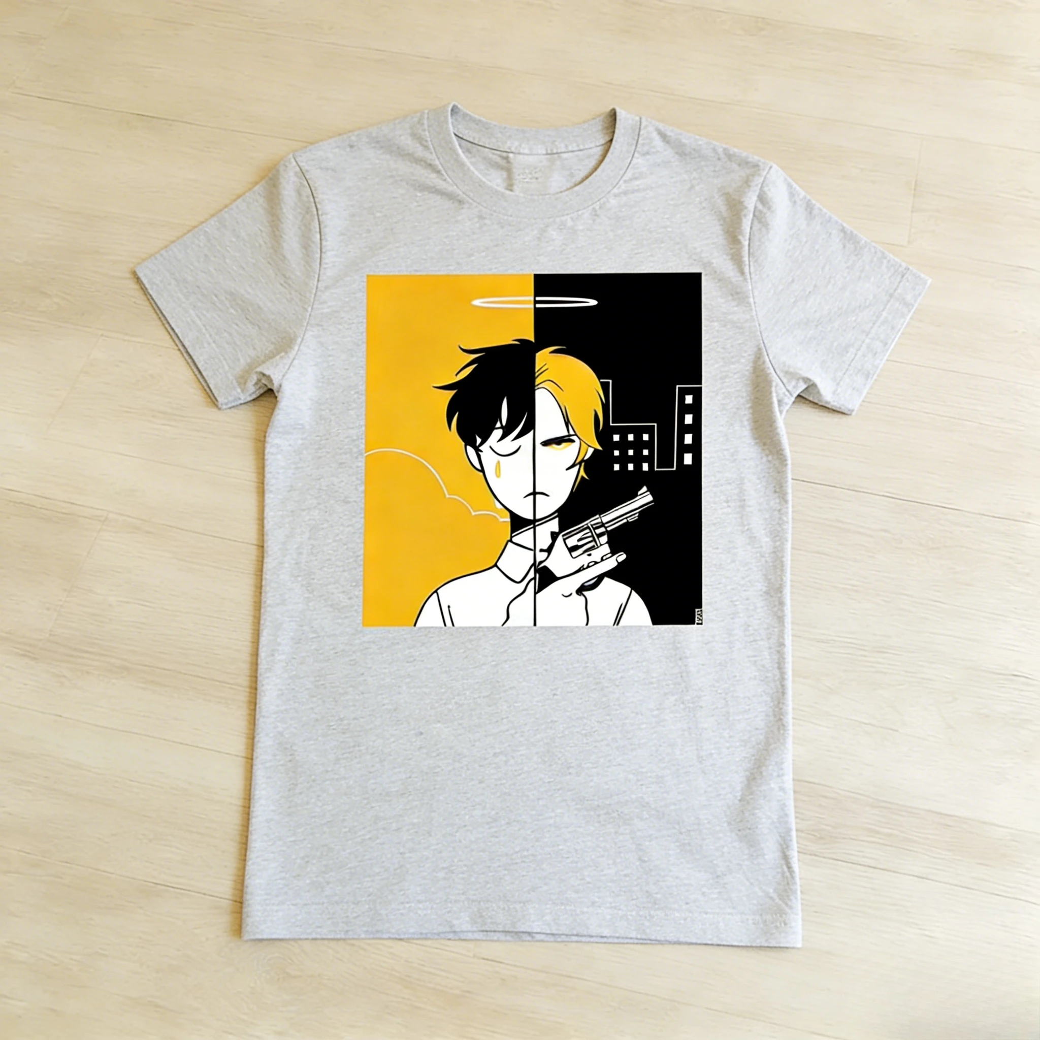 الموز الأسماك Harajuku نمط ACG أنيمي ميرش الوزن الثقيل القطن تي شيرت أنيمي مستوحاة الجرافيك قصيرة الأكمام للجنسين الجرافيك القمصان #4