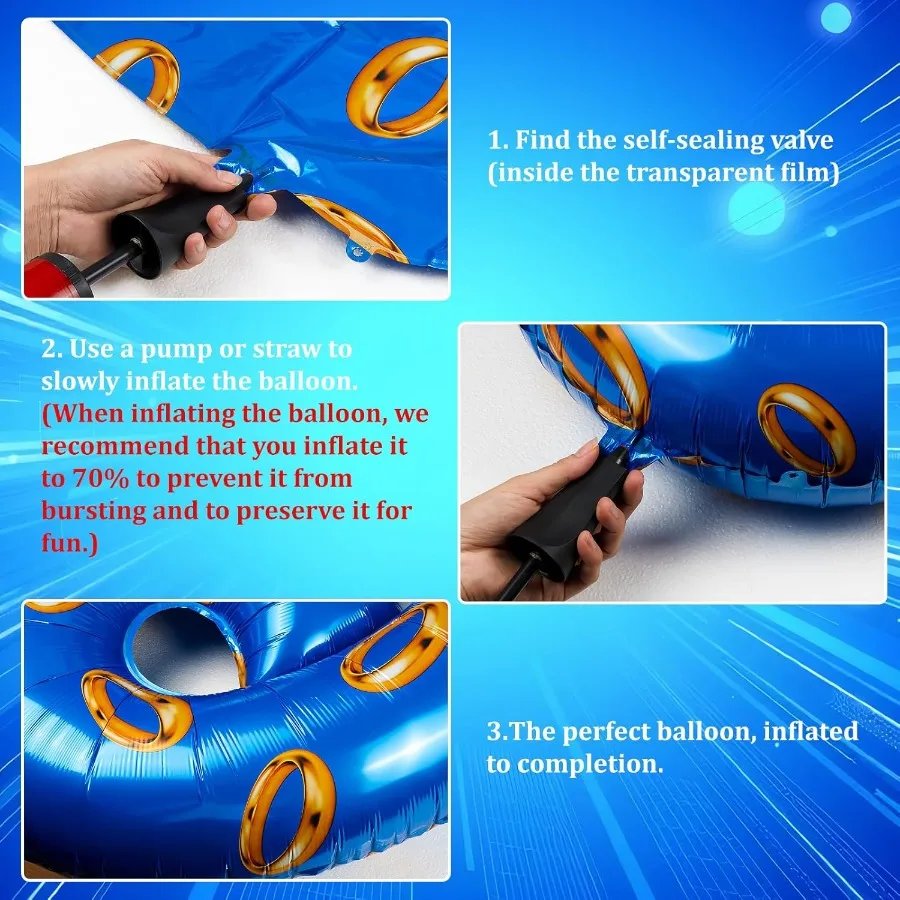 مجموعة بالونات دائرية زرقاء وذهبية مقاس 40 بوصة لتزيين أرقام عيد الميلاد بالون من الألومنيوم مناسبة للأولاد والبنات باللون الأزرق