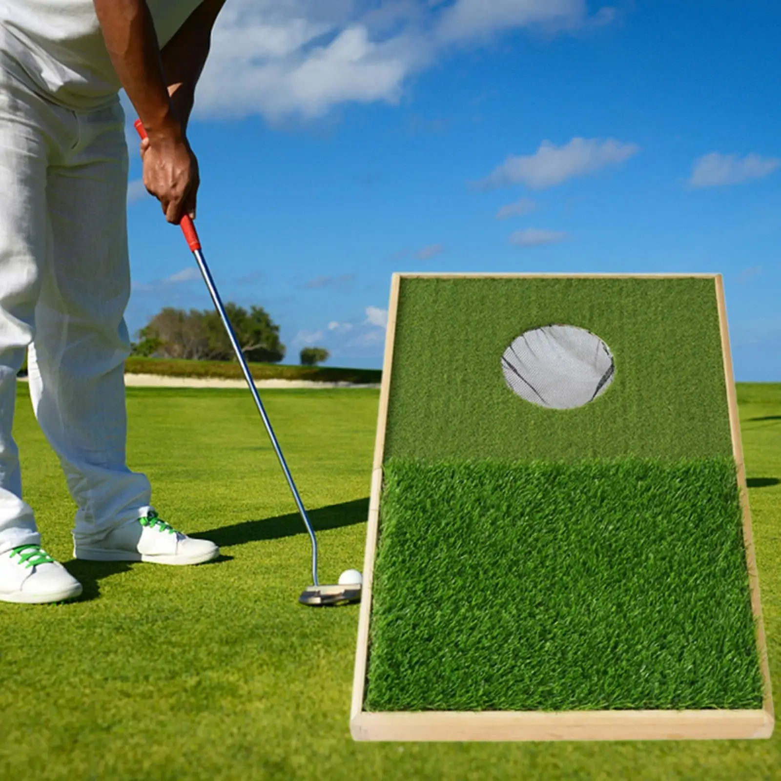 

Folded Golf Hitting Mat Professional Chipping Box for Chipping Garden