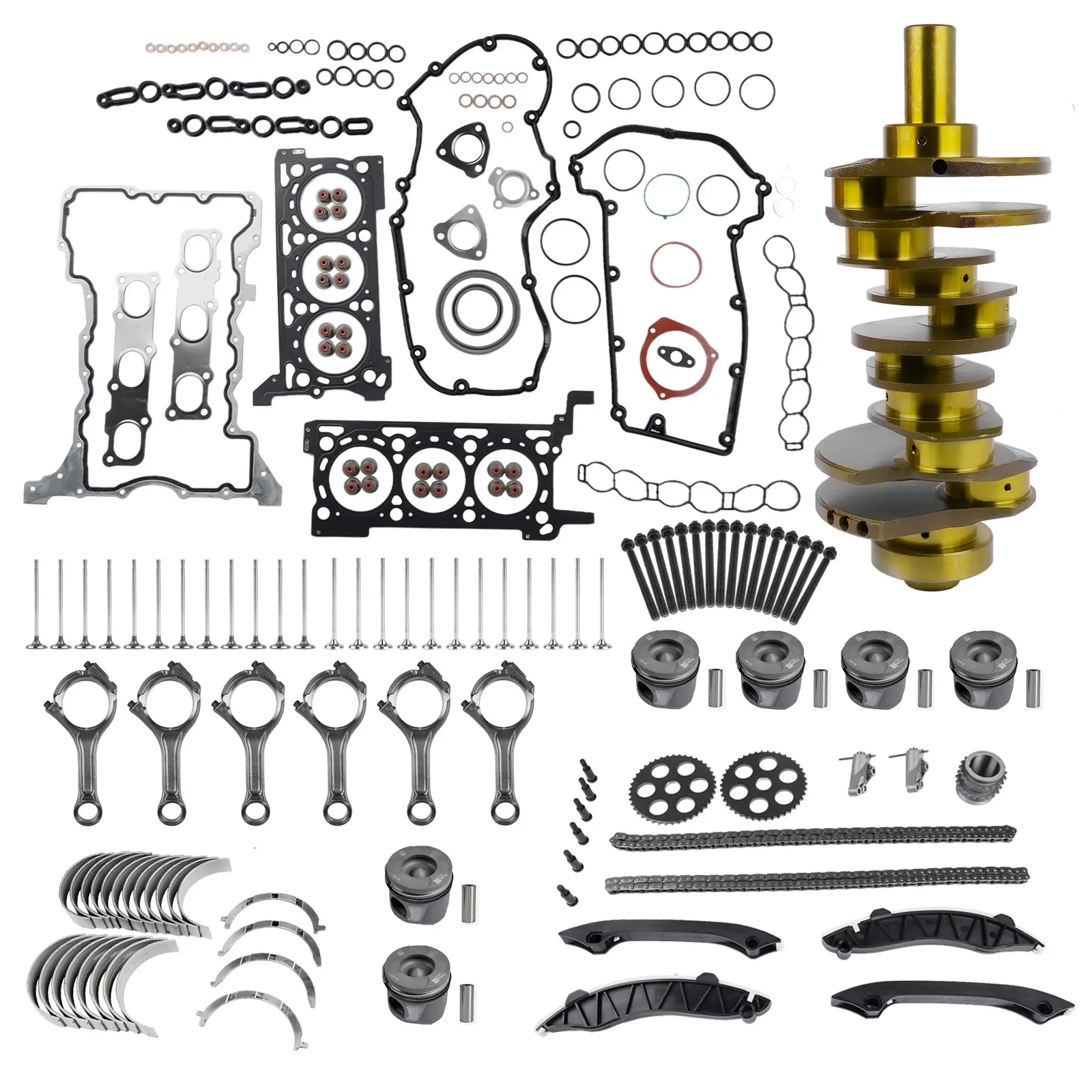 AP01 Engine Rebuild Kit Crankshaft Rods Timing For Jeep Chrysler Ram 1500 3.0 Diesel 68147233AA, 68147228AA 68147110AB, 68147110AA 68229163AA, 68229245AA, 68147095AA