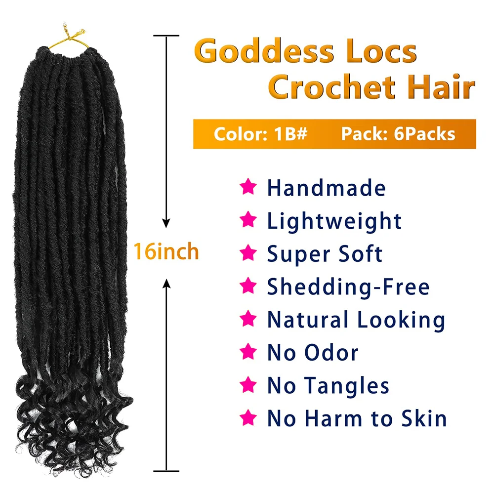 Straight Faux Locs Crochet Hair for Black Women, Crochet Pre-Looped Curly Hair Soft Faux Locs Synthetic Braiding Hair Extension