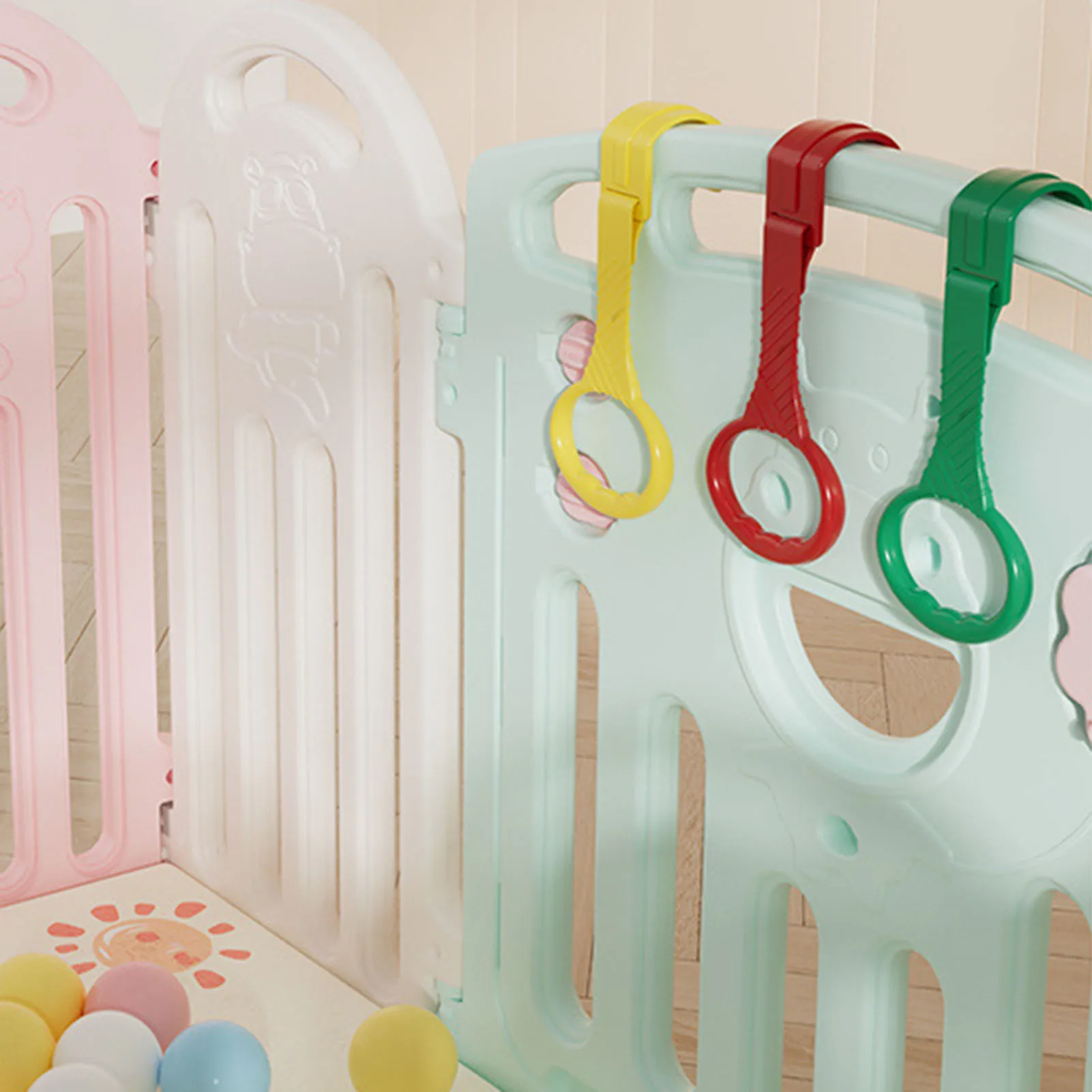 Anneaux de traction pour bébé, 1 pièce, accessoires d'entraînement à la marche, poignée confortable et sûre, poignée de levage pour lit de berceau