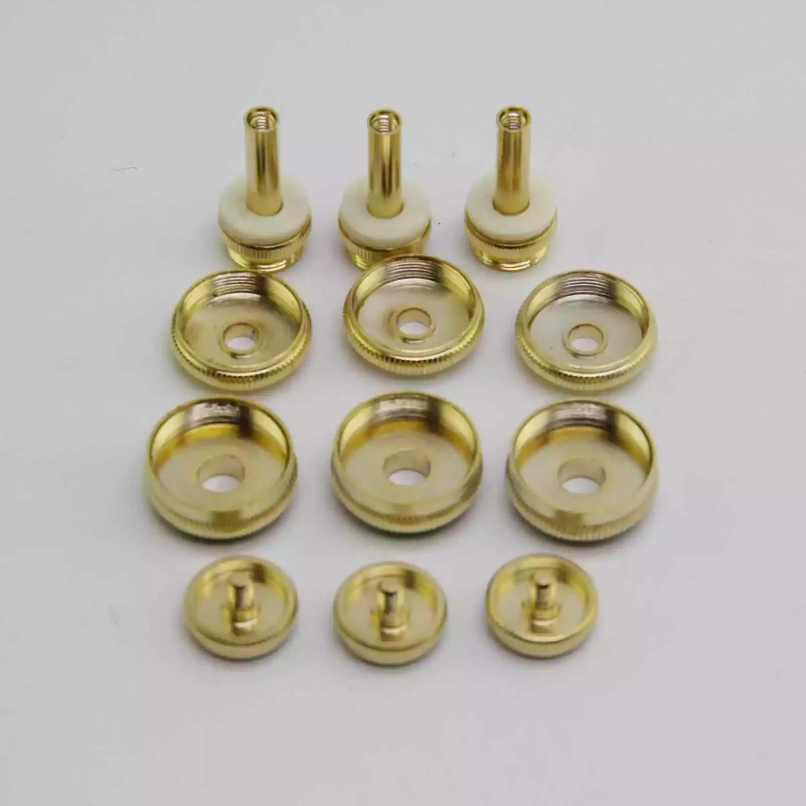 Image 6: 1 ensemble de couvercles de piston de trompette Baja, clé de bielle, bouton en abalone doré
