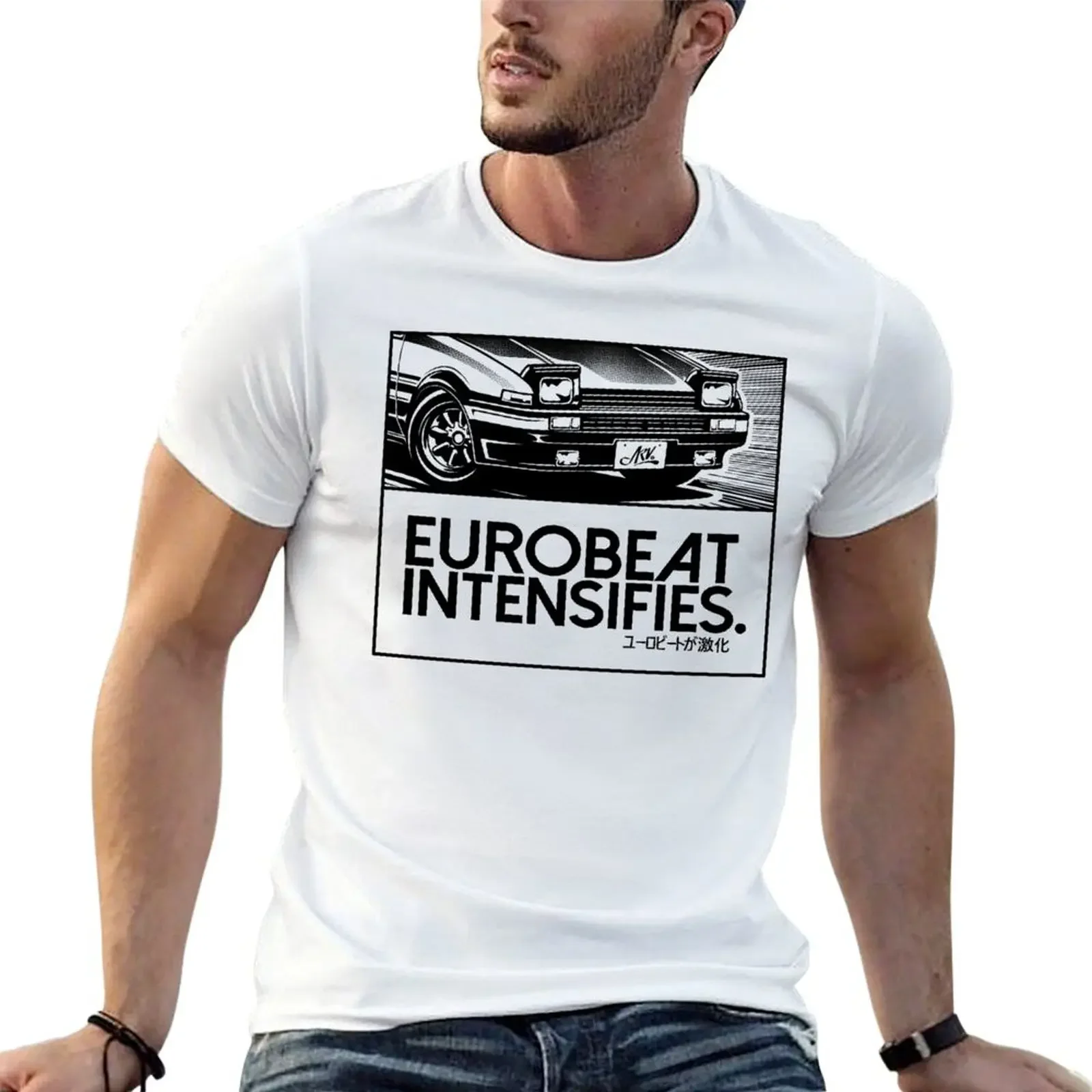 EUROBEAT INTENSIFIES - AE86 Trueno PD T-Shirt shirts graphic tees animal prinfor boys graphics summer tops compression shirt men