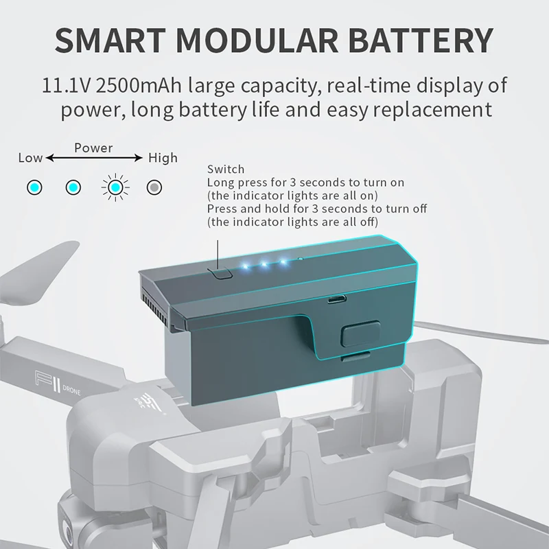 SJRC F11S 4K PRO Drone bateria 11.1V 2500 mAh bateria oryginalna F11 4K kamera 5G GPS Dron akcesoria bateria Lipo dla F11/F11s