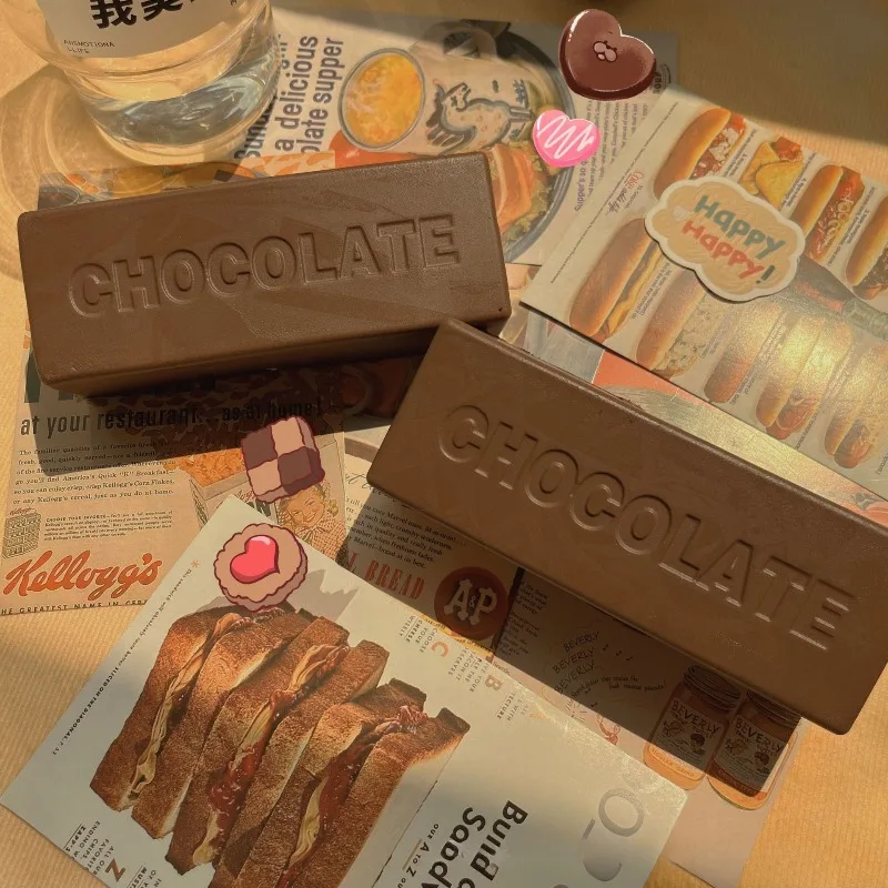 Barra de Chocolate blanda para apretar, juguete adhesivo de comida con sabor a leche simulada, alivio del estrés suave, juguete antiestrés de crecimiento lento, regalos para amigos