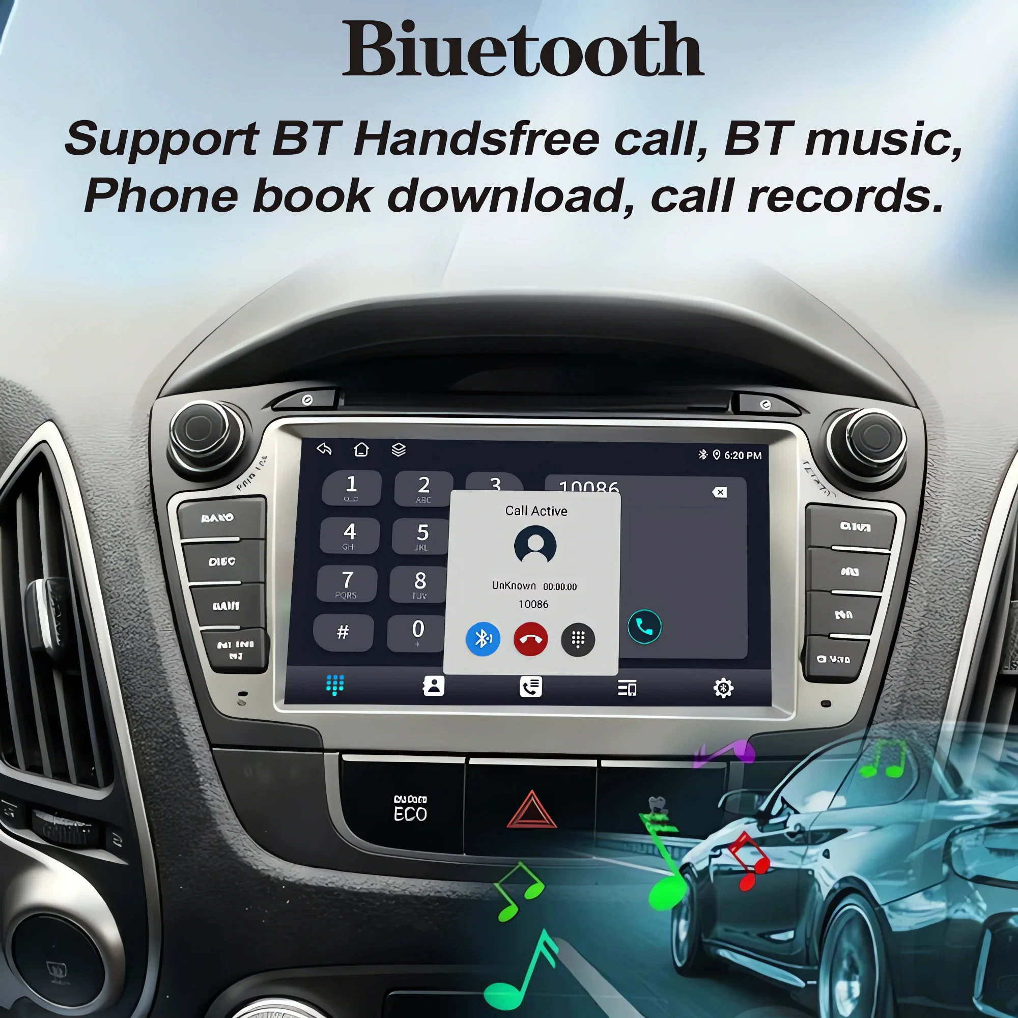 7' Android 16 Auto Carplay Screen Car Radio Stereo Multimedia Navigation GPS 4G WIFI BT DSP for Ssangyong Actyon Kyron 2005-2011 - view 6
