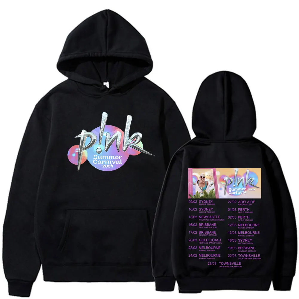 Pink Singer Summer Carnival 2024 Tour Concert Hoodie Men Women Fashion Harajuku Pullover Clothing Oversized Sweatshirt Fans Gift