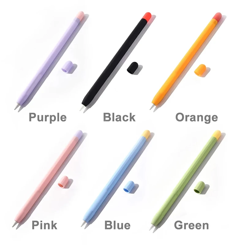 For Apple Pencil 2 1st Gen Stylus Pen Case Silicone Anti-Scratch Non-Slip Protective Cover For iPad Pencil 2nd Generation Sleeve