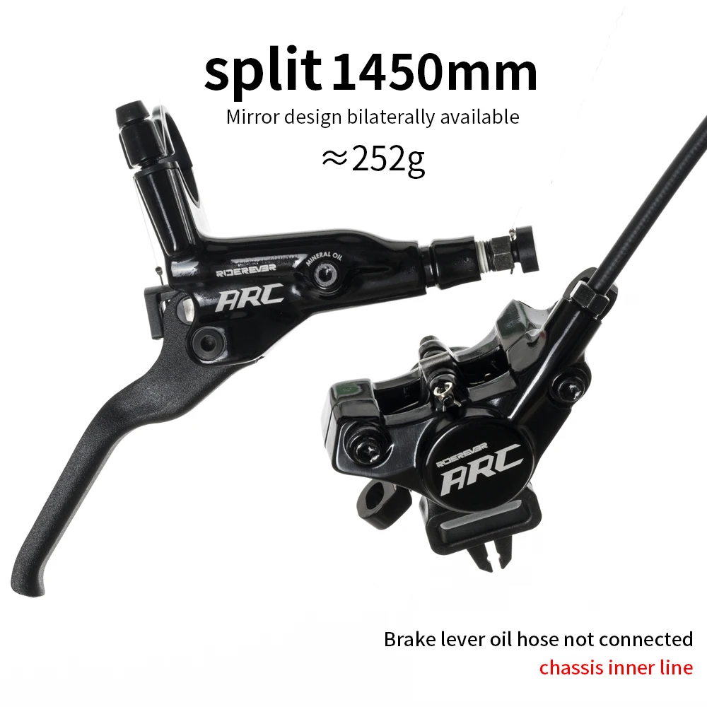 

Riderever Bike Hydraulic Disc Brake 2 Piston MTB parts Bicycle Accessories Caliper Left/ Right Universally 850mm/1450mm Oil Kit