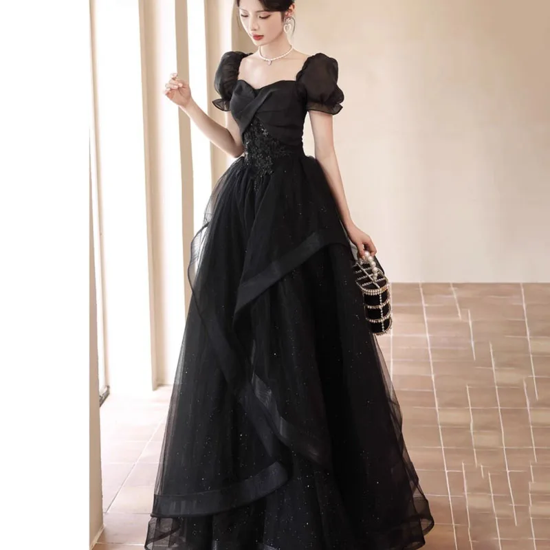 2024 Spring Summer new Chic Evening Dresses Women\'s High-End Luxury Slim Plus Size 3XL Stitching Birthday Party Dress