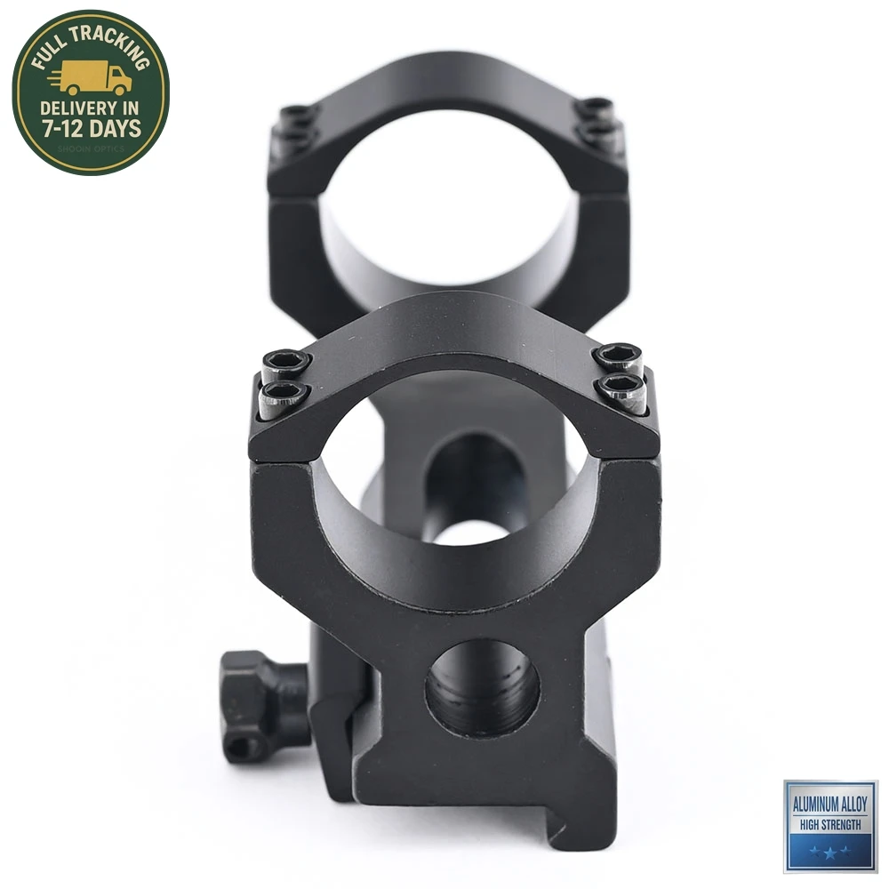 Supporto ad anello per cannocchiale Shooin con base di montaggio su guida da 21 mm per cannocchiale ottico con tubo da 30 mm M1407