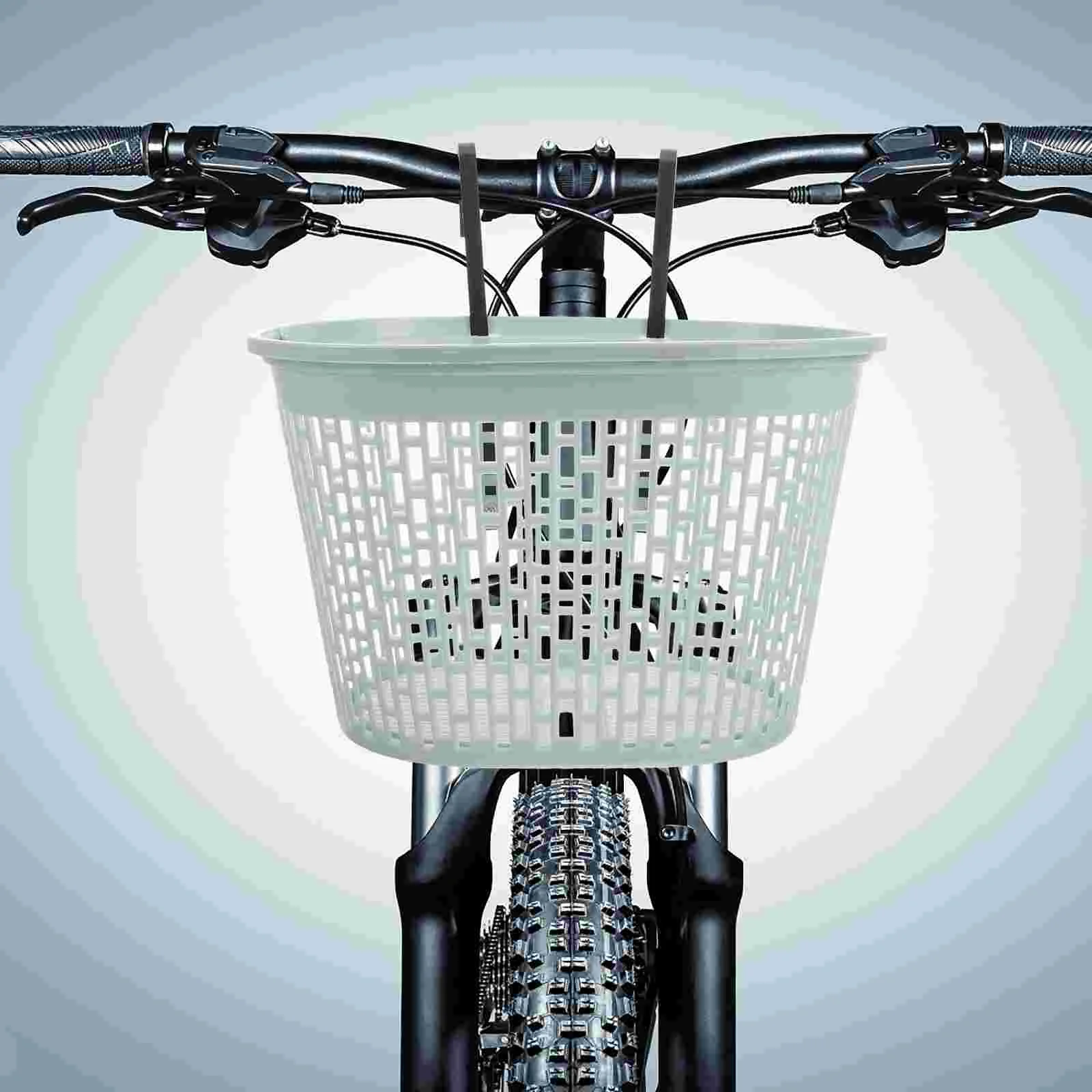 Scooter Bicycle Basket Adults Bike Front Container Grey Handlebar Decor Electric Accessories Lidded Miss