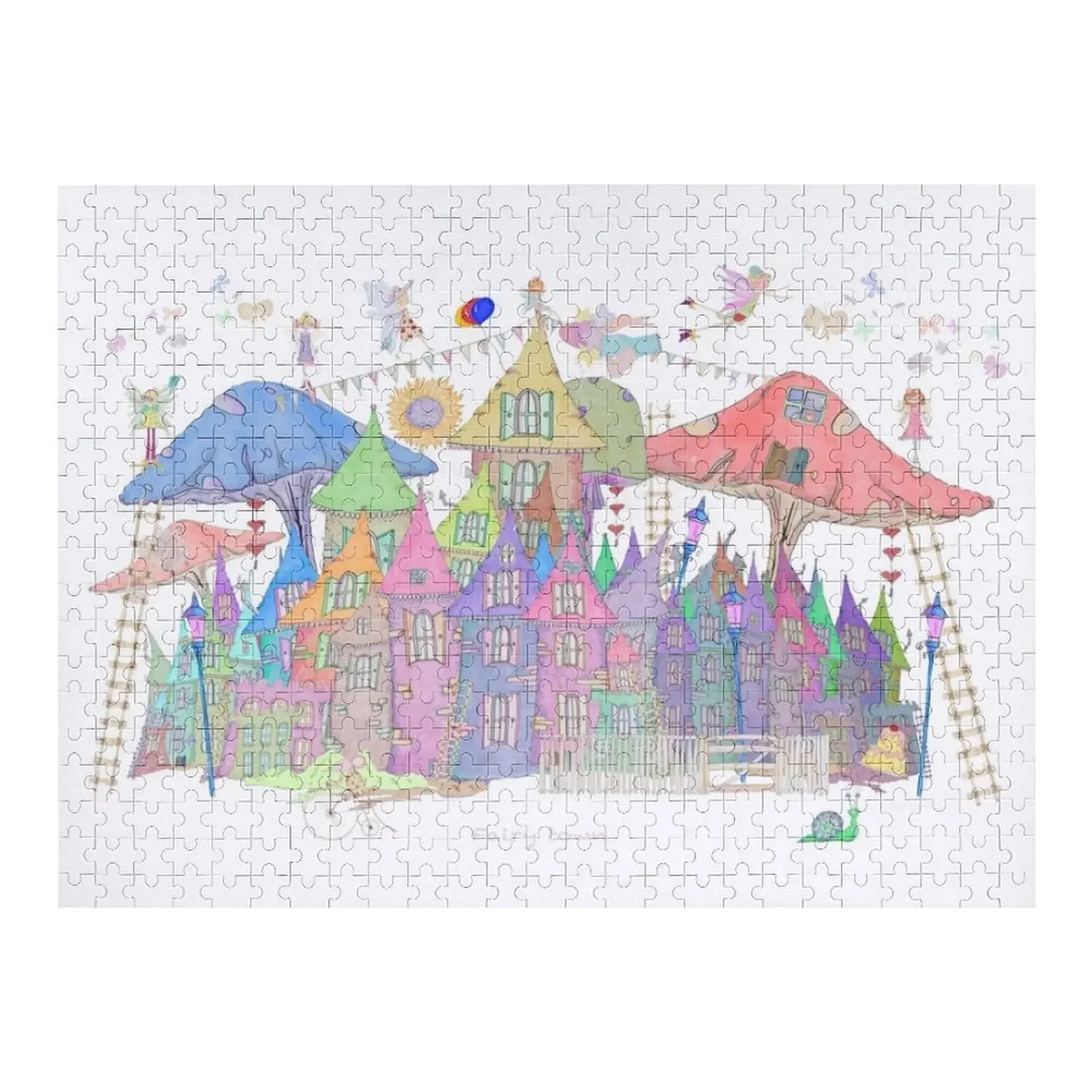 Fairy town Jigsaw Puzzle Photo Custom Kids Toy Baby Toy Custom Wood Puzzle