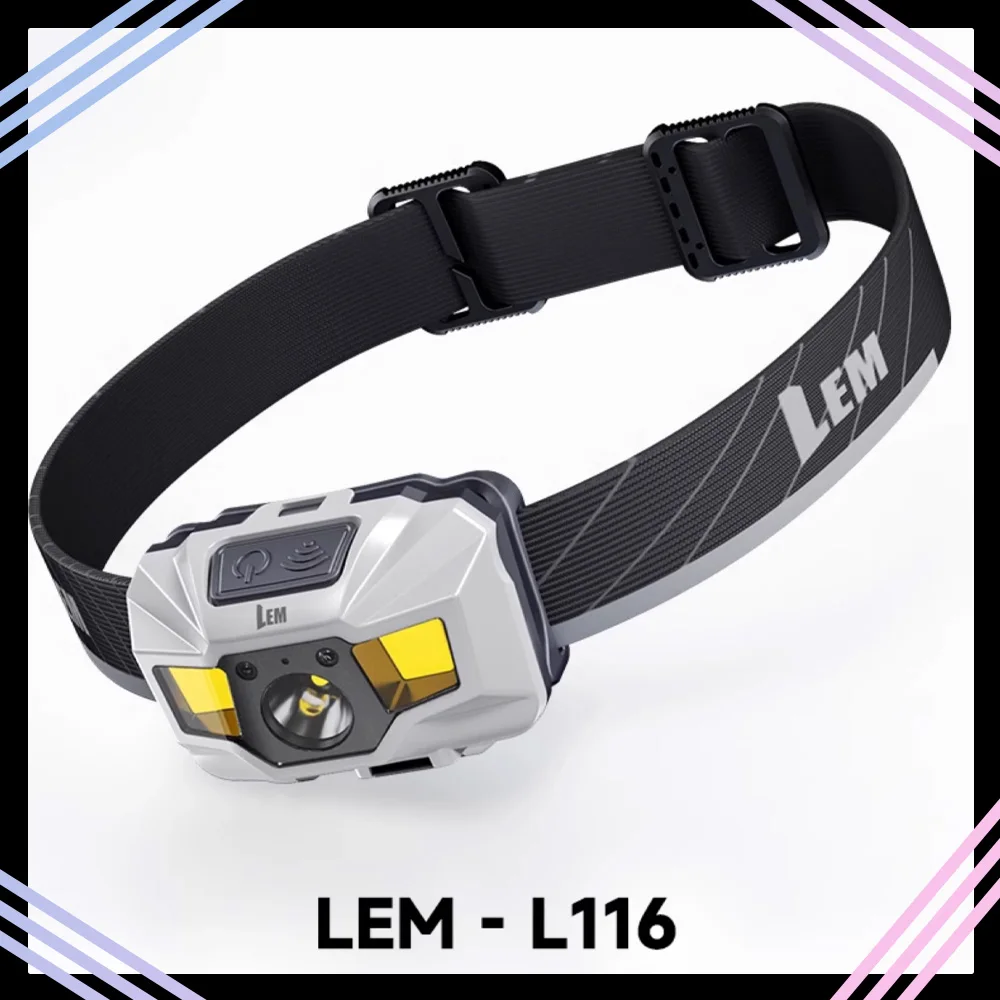 

LEM L115/L116 Powerful Headlamp Outdoor Climbing Head Lamp Flashlight 1200mAh/1000mAh 800LM/650LM Rechargeable Fishing Headtorch