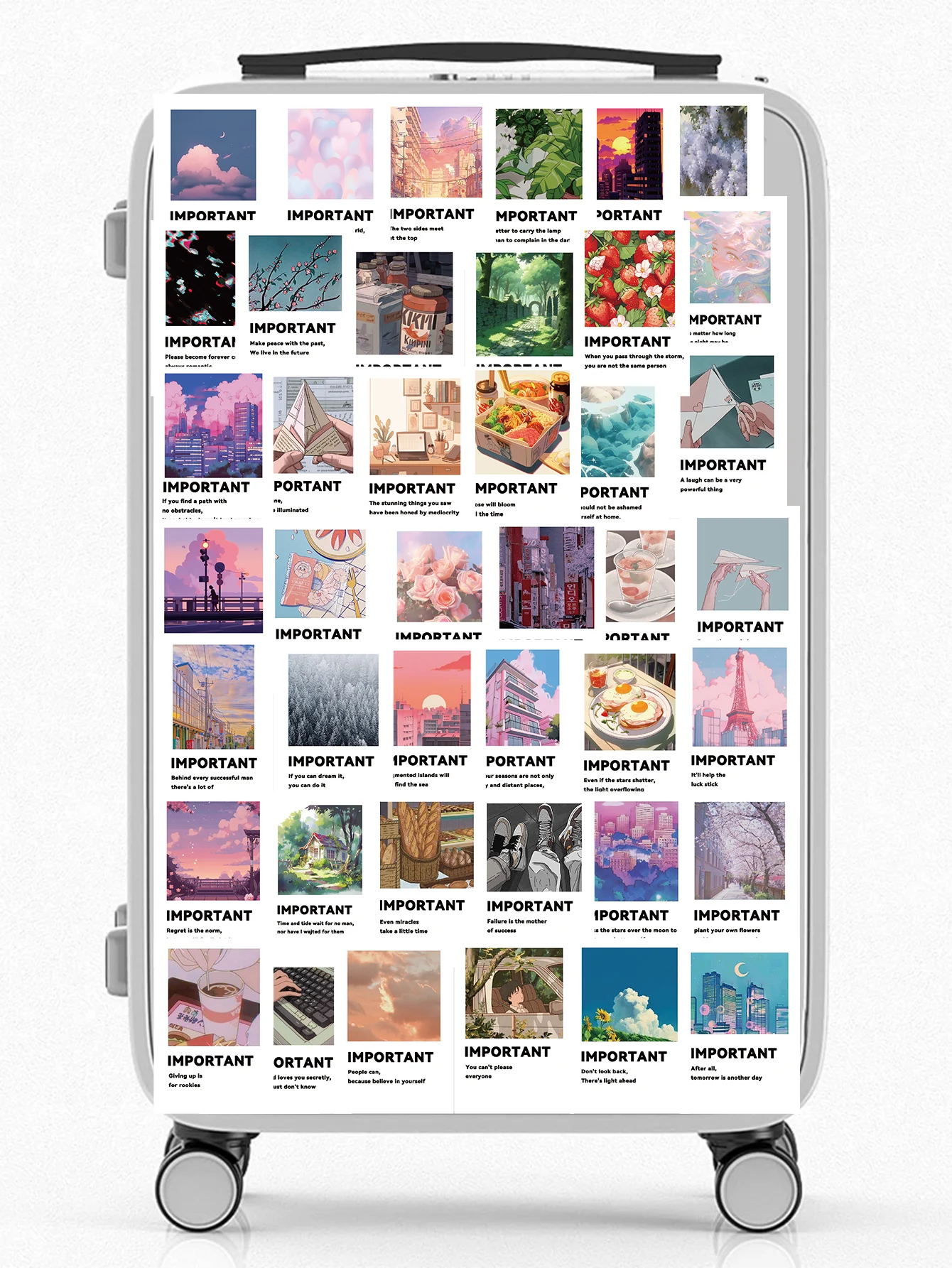 Imagem -04 - Ins Vento Paisagem Adesivos Inglês à Prova Dágua para Mala Ipad Guitarra Notebook Faça Você Mesmo Notebook 50 Pcs