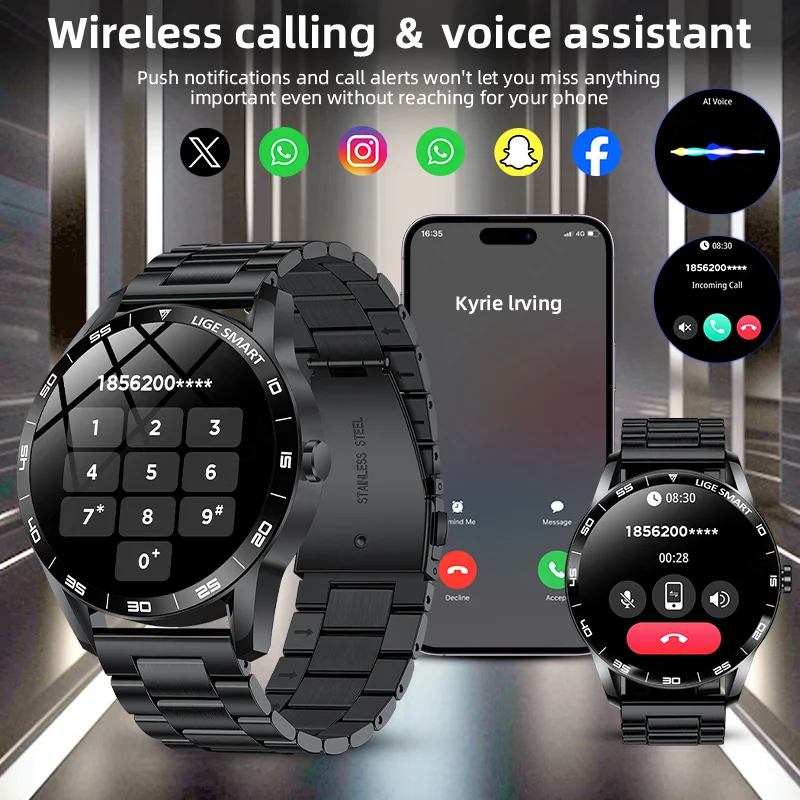 LIGE Nuovo Smartwatch da Uomo  - Smartwatch Watches Birthday Gift For Men recensione e prezzo