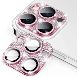 Diamond Camera Lens Protector For iPhone 16 15 14 13 12 11 Pro Max Metal Lens Protection For iPhone 13 Mini 15 16 Plus Glasses
