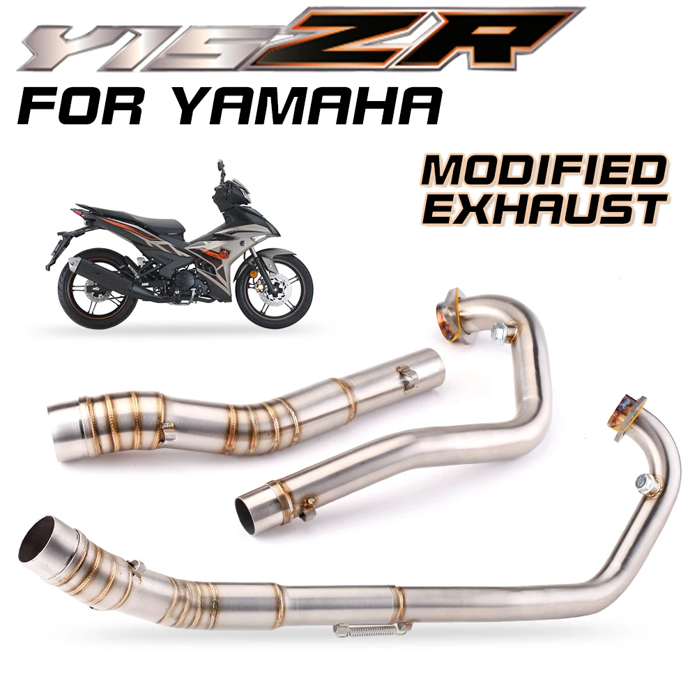 ForYAMAHA Y15ZR Exhaust escapefront link pipe full exhaust muffler styem