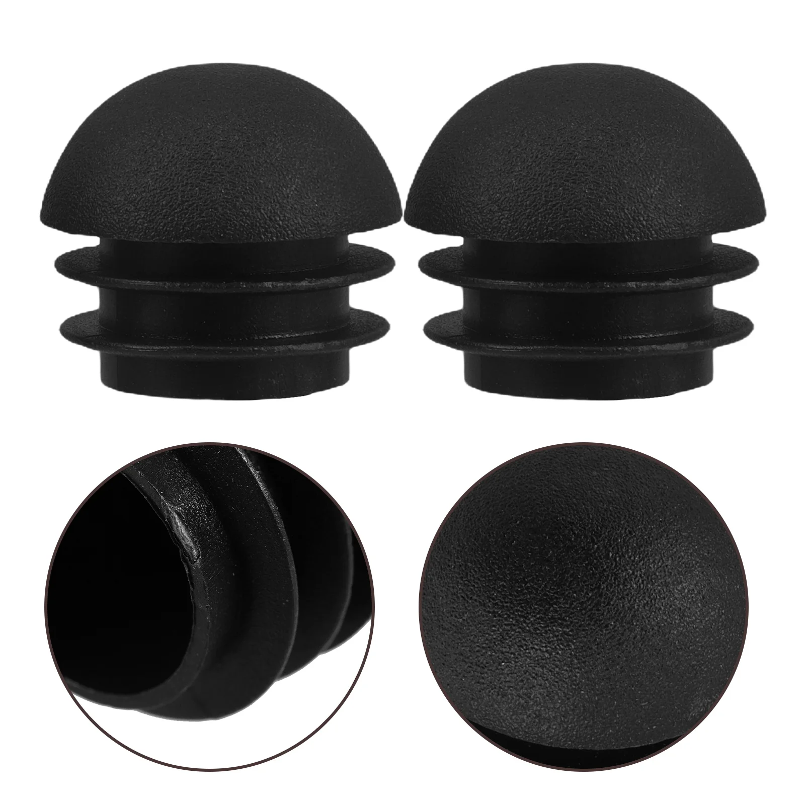 

30Pcs Chair Leg Glides 25Mm Black Plastic Furniture Foot Protectors Scratch Resistant End Caps Tube Inserts Cover