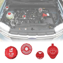 Aluminum Alloy Silver/Red Car Engine Room Oil Cap Fluid Reservoir Water Tank Cover For Ford Maverick 2022-2026 Car Accessories