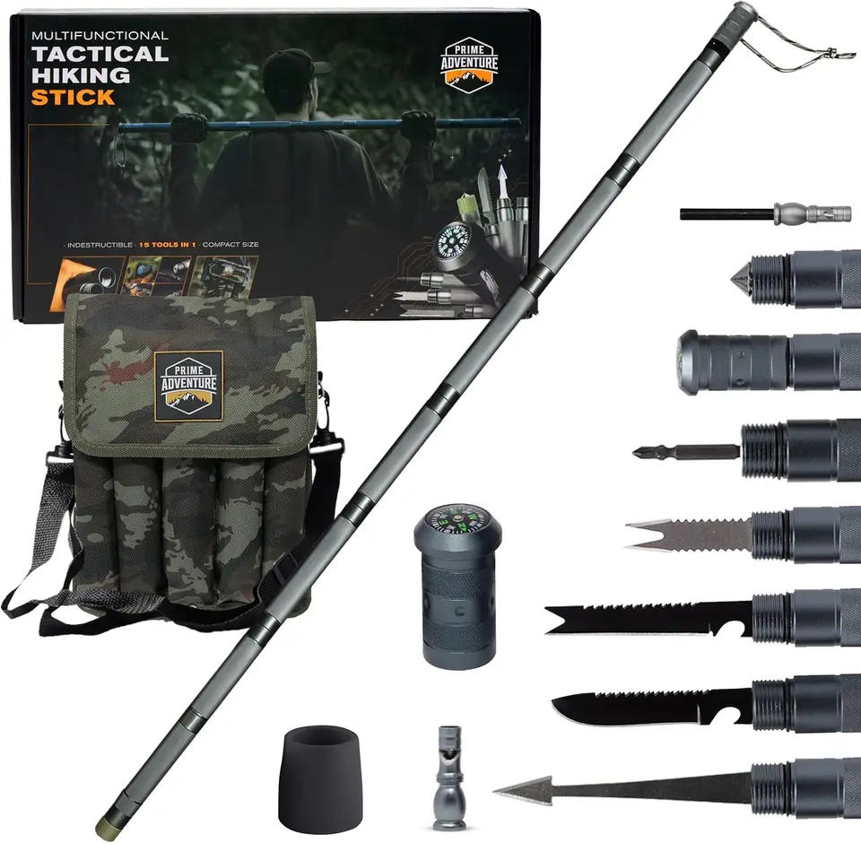 15 in 1 Heavy Duty Tactical Hiking Staff