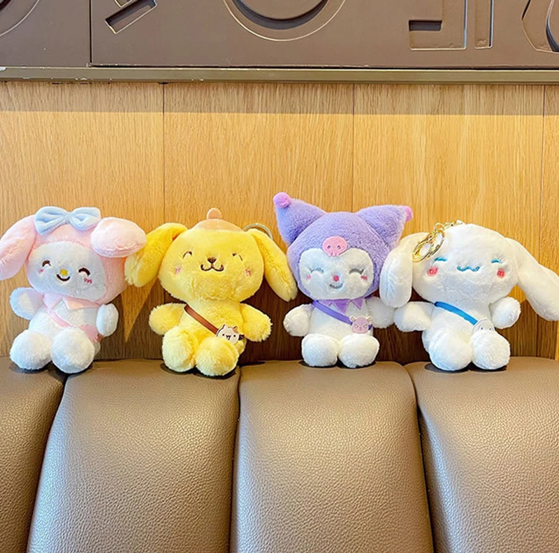 

Kawaii аниме брелок Sanrio плюшевые игрушки zabawa на открытом воздухе обратно в школу аниме мягкий автомобильный брелок детские игрушки для девочек подарки на день рождения