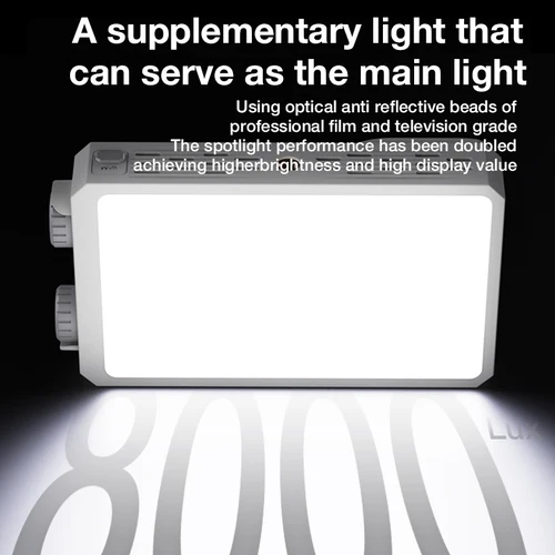 Imagen 2 del producto Luz LED portátil para vídeo, 40W, tamaño de bolsillo, Mini luz portátil, Control de temperatura, batería recargable incorporada, carga PD