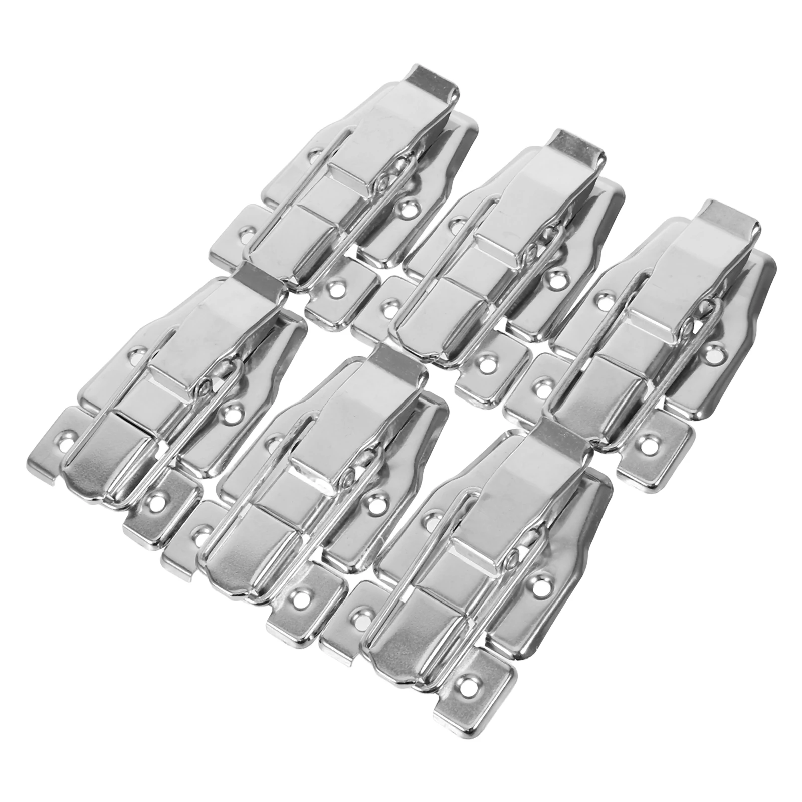 

6pcs New Chinese Hardware Accessories Iron Wood Box Hasp Lock Retro Duckbilled Toggle Latch Storage Chest Suitcase Fastener