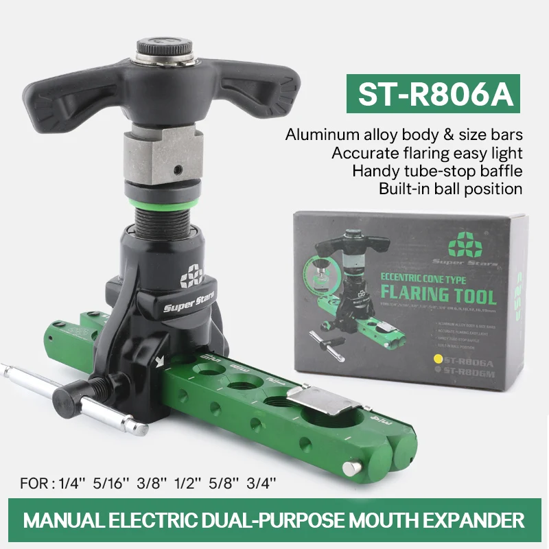 DSZH ST-R806FT 806A Koperen Pijp Expander Set Airconditioner Metrische Ruimer Flare Tool Pijp Affakkelen Tool Set Buis Expander Gereedschap