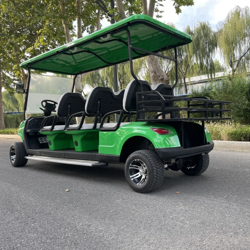 Wholesale Mini 2 Seat Electric Golf Cart Multifunctional Car With 14 Inch Off-Road Tires Touch Screen Multimedia Player Golf Car