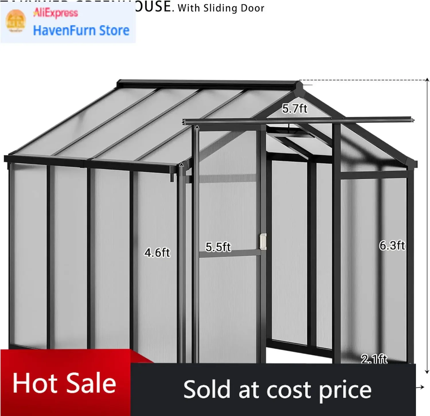 

Activity priceWalk In Greenhouses 6x8ft Aluminum Polycarbonate Outdoor Roof Vent Heavy Duty All Season Backyard Gardening