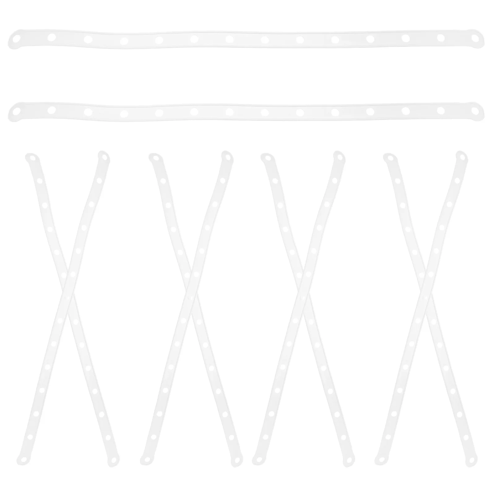 

10pcs Hanger Connector Strips Plastic Stable Heavy Weight Garment Display Closet White Hanger Strips Multifunctional
