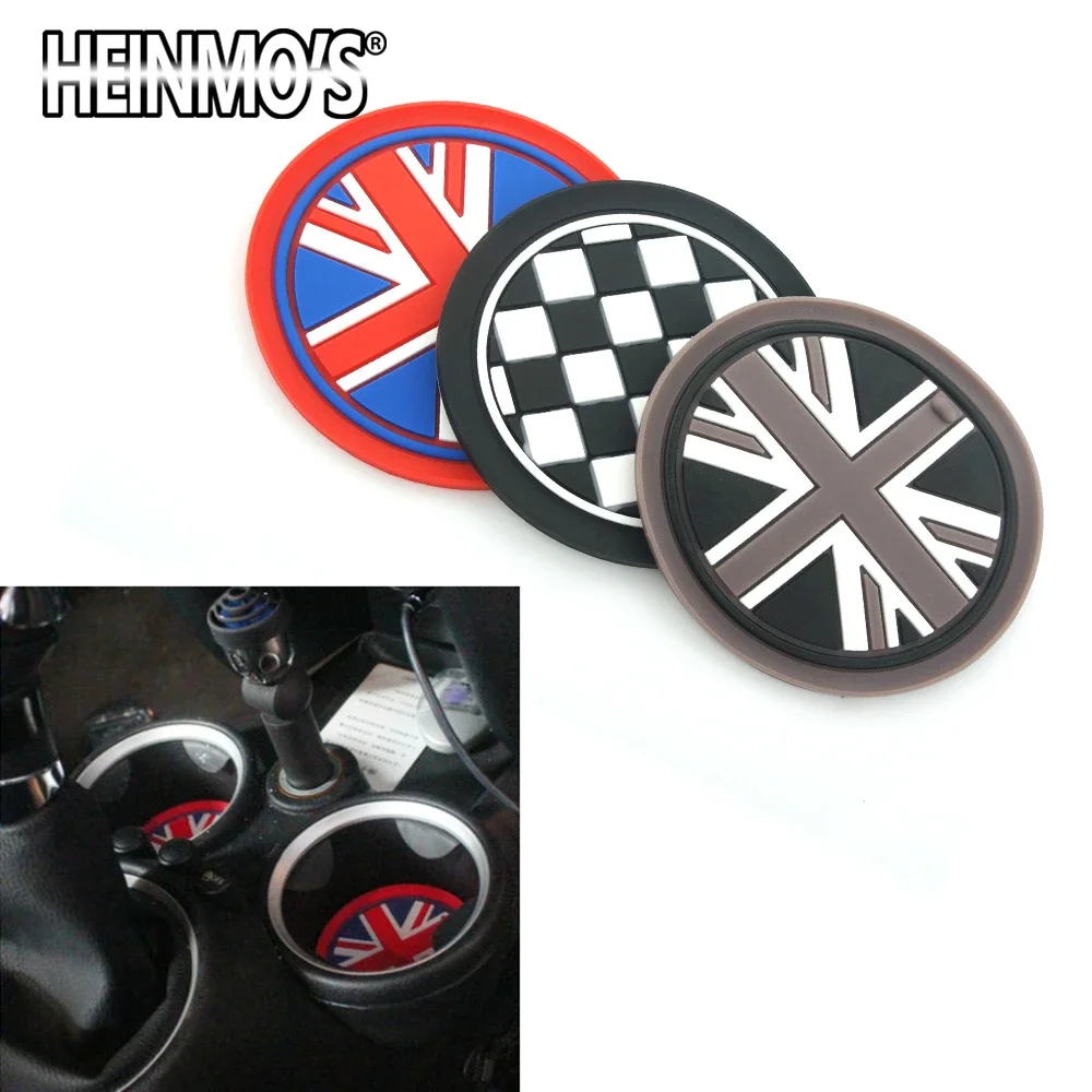 For MINI Cooper S One Clubman Countryman R50 R53 R55 R56 R60 Car Sticker Accessories Water Cup Holder Mat For MINI F56 F54 F60