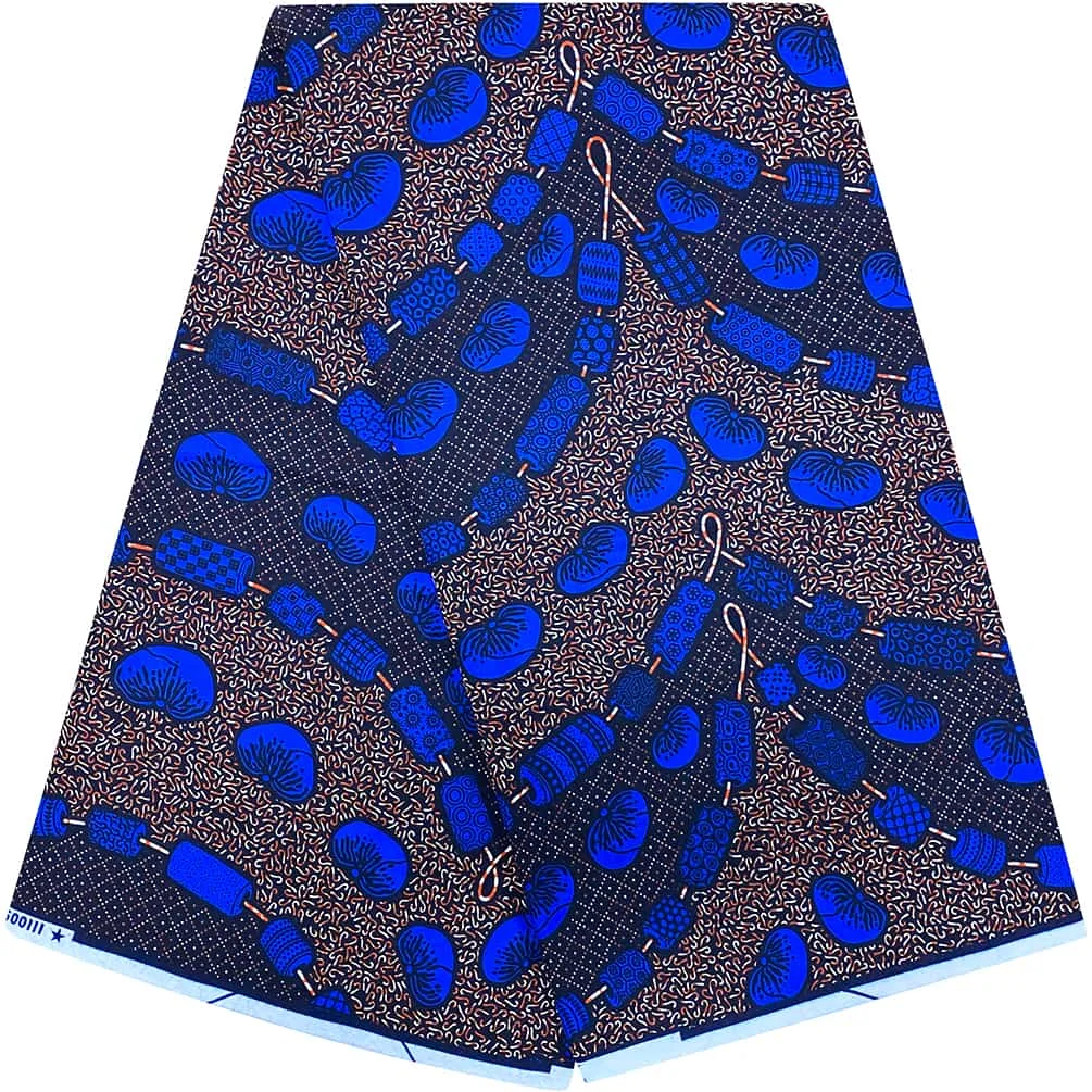 

Ethnic Garments Elegant 100% Cotton Fabric Wax-Resist Dyeing with African Print Wax